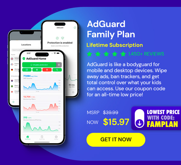 AdGuard Family Plan: Lifetime Subscription