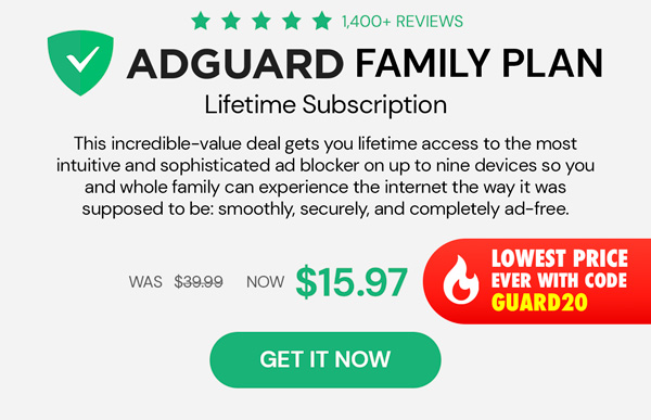 AdGuard Family Plan: Lifetime Subscription