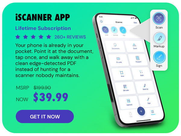 iScanner App: Lifetime Subscription