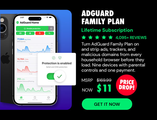 AdGuard Family Plan: Lifetime Subscription