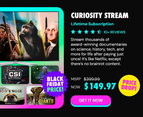 Curiosity Stream Standard Plan: Lifetime Subscription