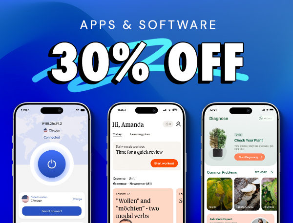 Apps & Software 30% OFF