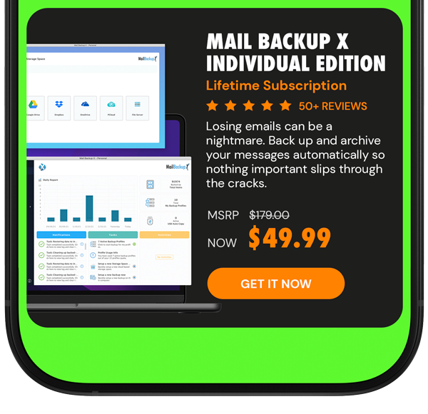 Mail Backup X Individual Edition: Lifetime Subscription