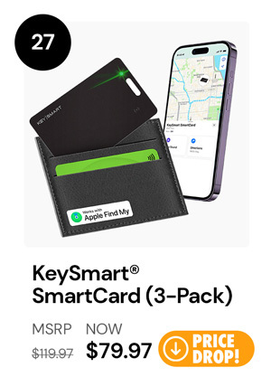 KeySmart® SmartCard - Works with Apple Find My (3-Pack)