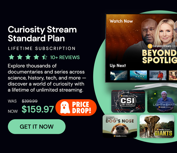 Curiosity Stream Standard Plan: Lifetime Subscription