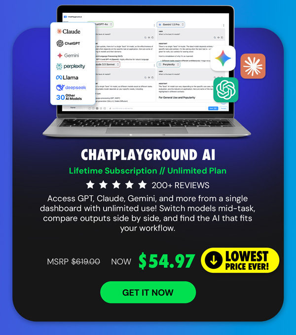 ChatPlayground AI: Lifetime Subscription (Unlimited Plan)