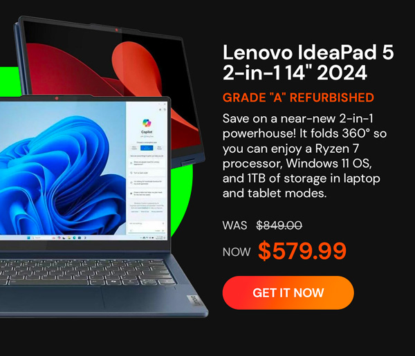 Lenovo IdeaPad 5i 2-in-1 16" Laptop (2024) Intel 7 16GB RAM 1TB SSD Win 11 Home Cosmic Blue (Open Box)