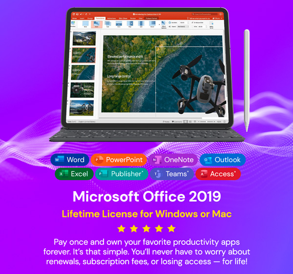 Microsoft Office 2019 for Windows or Mac | Lifetime License