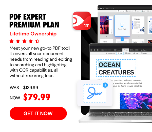 PDF Expert Premium Plan: Lifetime Ownership