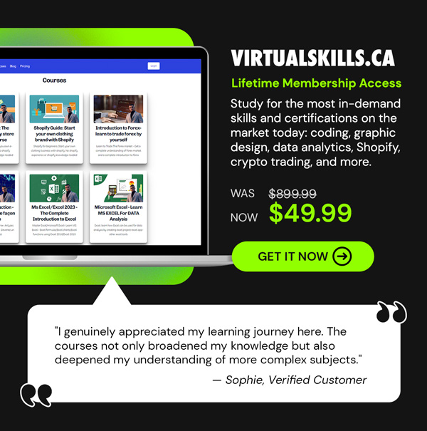 Membership access to VirtualSkills.ca Lifetime