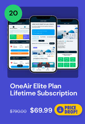 OneAir Elite Plan: Lifetime Subscription (Save Big on Flights, Hotels & More)