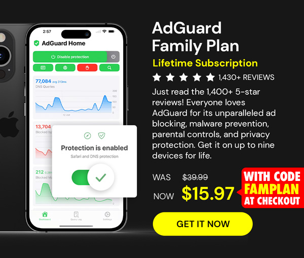 AdGuard Family Plan: Lifetime Subscription