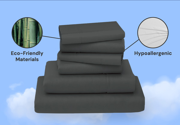 6-Piece Bamboo-Blend Comfort Luxury Sheet Set in a Variety of Sizes and Colors