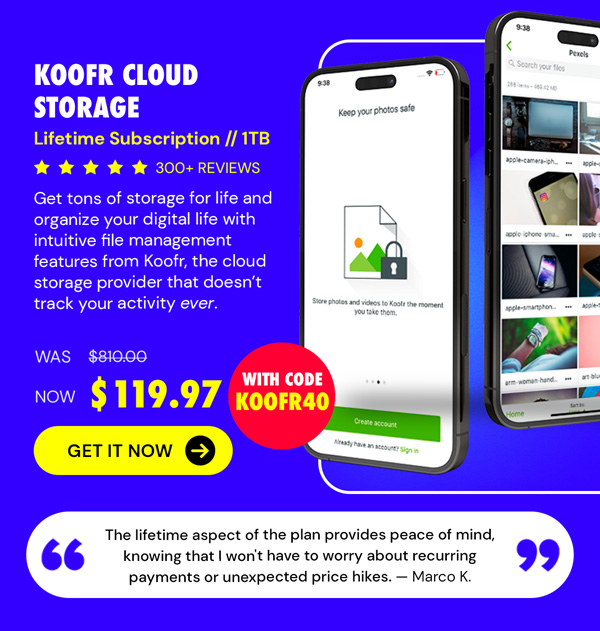 Koofr Cloud Storage: Lifetime Subscription (1TB)