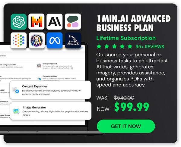 1minAI Advanced Business Plan Lifetime Subscription