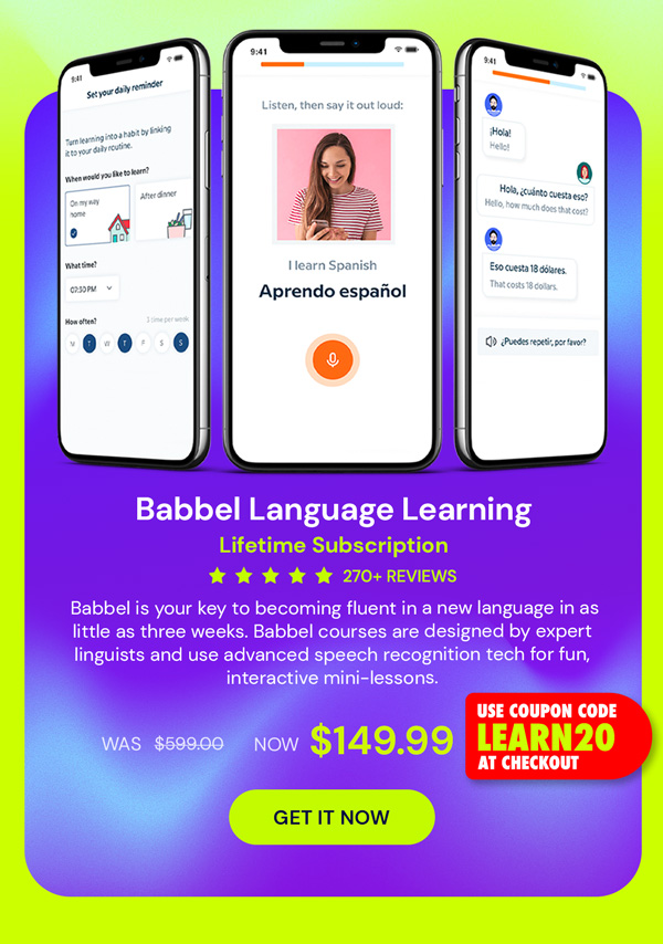 Babbel Language Learning: Lifetime Subscription (All Languages)