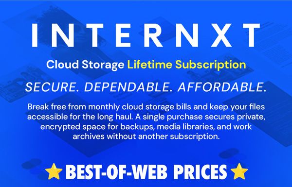 Internxt Cloud Storage: Lifetime Subscription in a Variety of Capacities