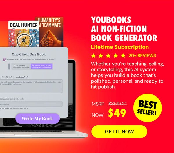 Youbooks AI Non-Fiction Book Generator: (Fan Plan) Lifetime Subscriptions