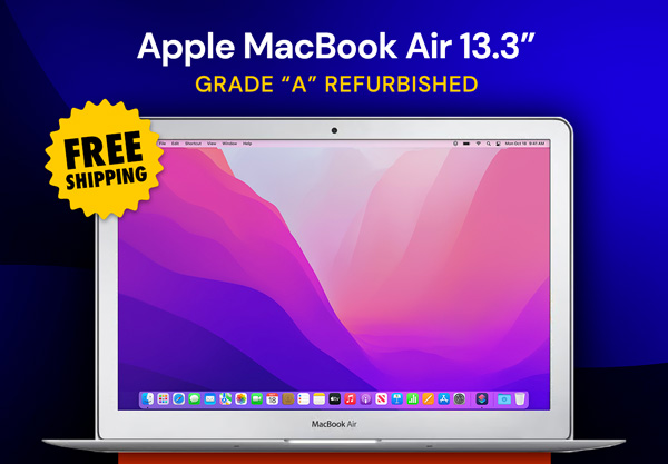 Apple MacBook Air 13.3" (2017) 1.8GHz i5 8GB RAM 128GB SSD Silver (Refurbished) + MSO 2019 for Mac