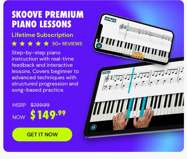 Skoove Premium Piano Lessons: Lifetime Subscription