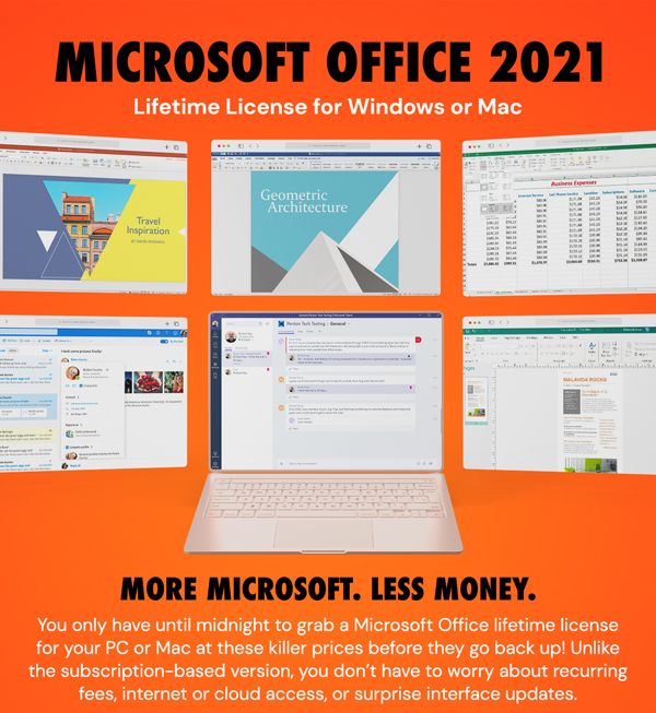 Microsoft Office Professional 2021 for Windows: Lifetime License