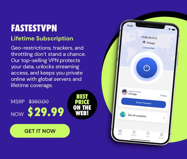 FastestVPN: Lifetime Subscription (10 Devices)