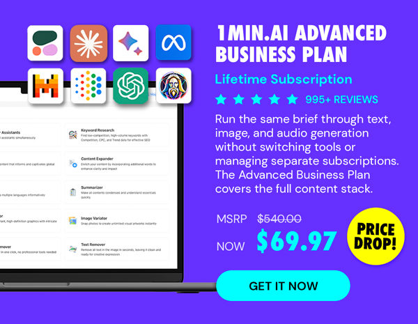 1minAI Advanced Business Plan Lifetime Subscription