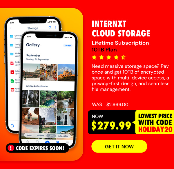 Internxt Cloud Storage Lifetime Subscription: 10TB Plan
