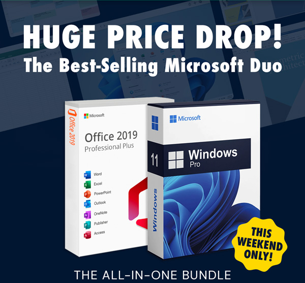 The All-In-One Microsoft Office Pro Plus 2021 for Windows: Lifetime License + Windows 11 Pro Bundle