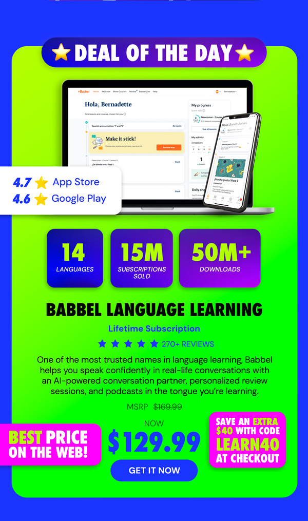 Babbel Language Lifetime Subscription | Become Fluent