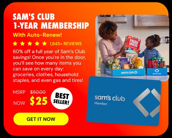 Sam's Club 1-Year Membership with Auto-Renew!