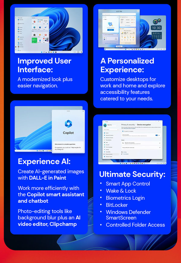 Microsoft Windows 11 Pro or Home