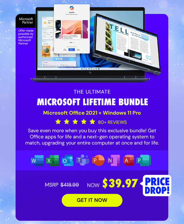 The Ultimate Microsoft Office Professional 2021 for Windows: Lifetime License + Windows 11 Pro Bundle
