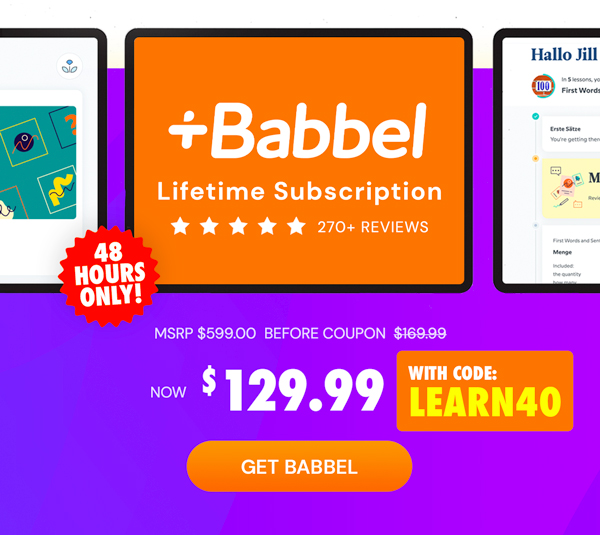 Babbel Language Learning: Lifetime Subscription (All Languages)