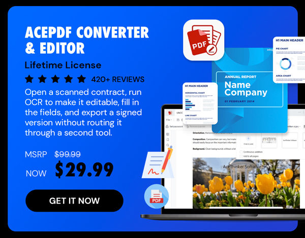 AcePDF Converter & Editor: Lifetime License