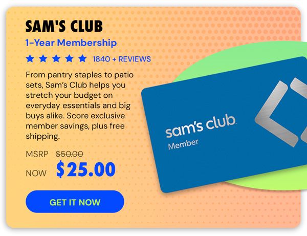 Sam's Club 1-Year Membership with Auto-Renew!