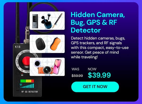 Hidden Camera, Bug, GPS & RF Detector