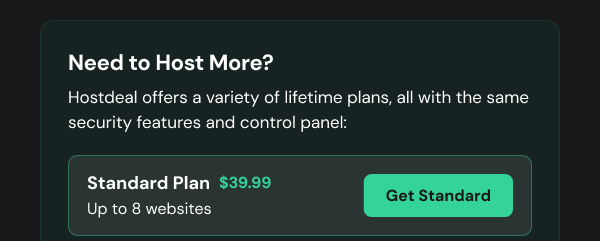 Hostdeal Web Hosting & Domains Lifetime Subscriptions