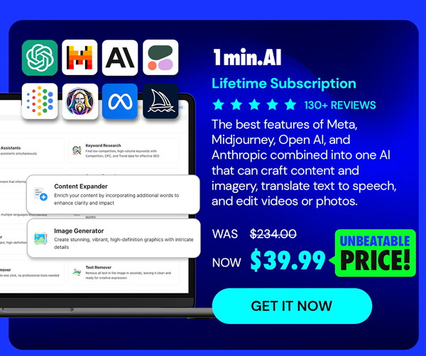 1minAI: Lifetime Subscription