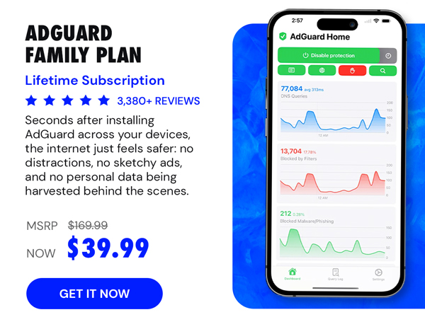 AdGuard Family Plan: Lifetime Subscription