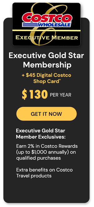 Costco 1-Year Executive Gold Star Membership + $40 Digital Costco Shop Card