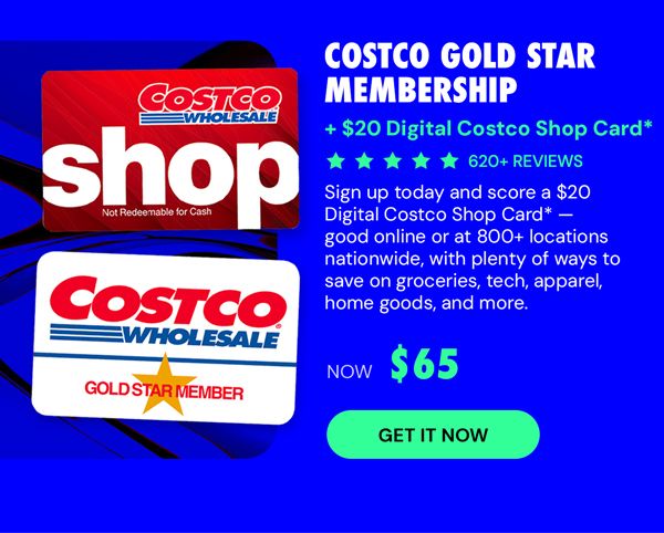 Costco 1-Year Gold Star Membership + $20 Digital Costco Shop Card