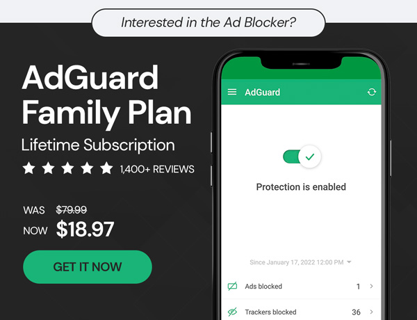 AdGuard Family Plan: Lifetime Subscription