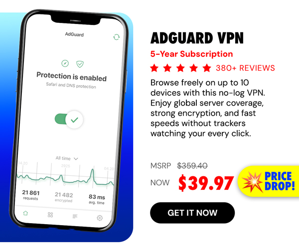 AdGuard VPN: 5-Yr Subscription