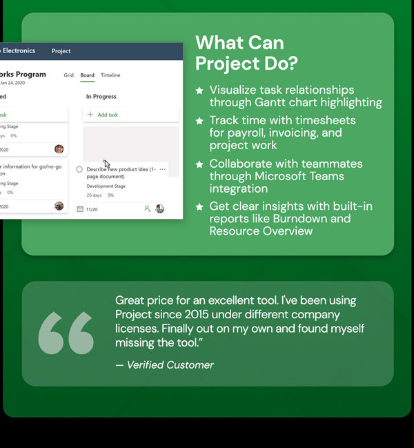 Microsoft Project 2021 Professional: Lifetime License for Windows