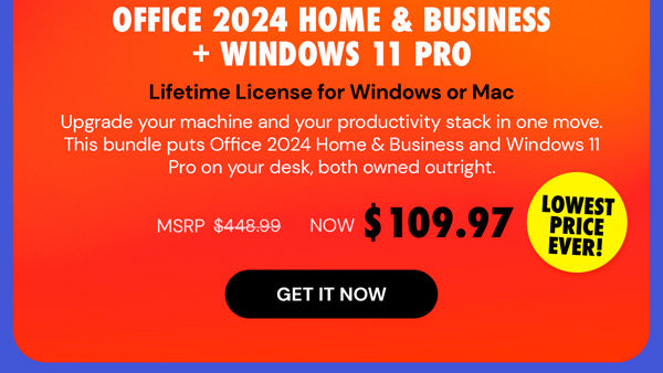 Microsoft Office 2024 Home & Business + Windows 11 Pro Bundle