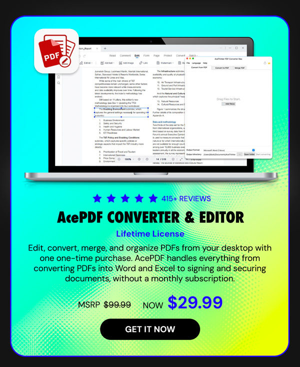 AcePDF Converter & Editor: Lifetime License