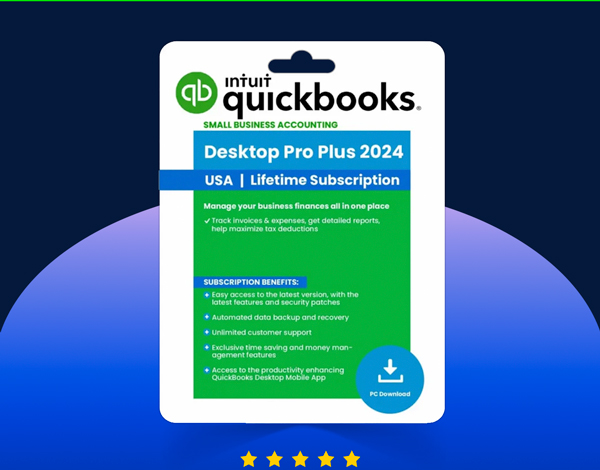 Intuit QuickBooks Desktop Pro Plus 2024 (1 User): Lifetime Licenses