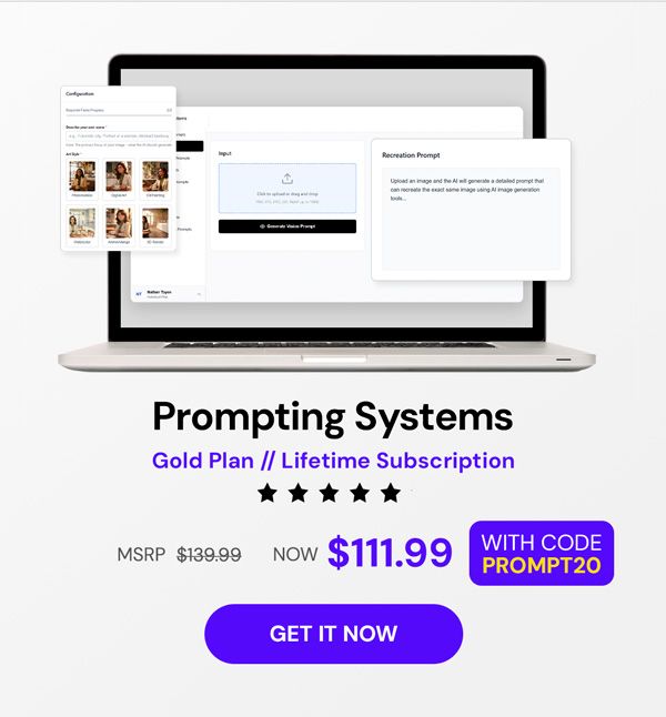 Prompting Systems: Lifetime Subscription (Gold Plan)