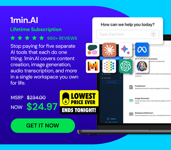 1minAI: Lifetime Subscription